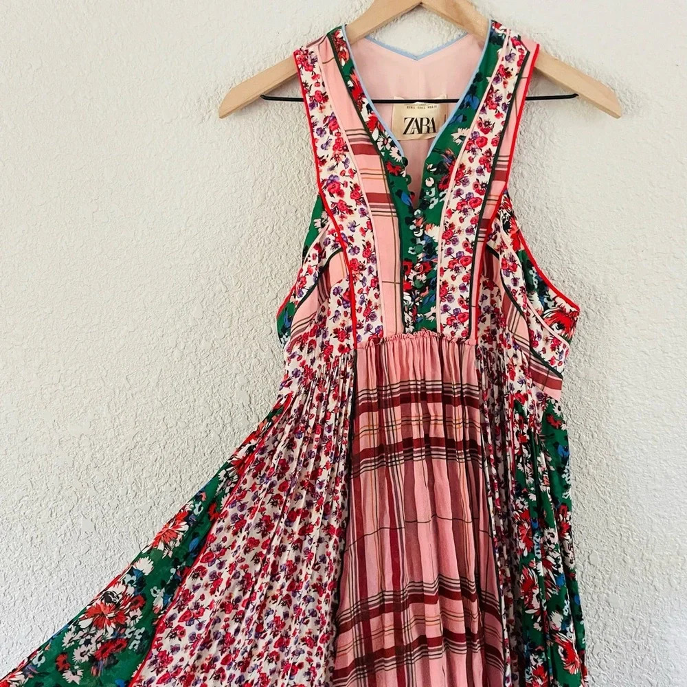 Zara Studio Patchwork Maxi Dress - Picture 7 of 16